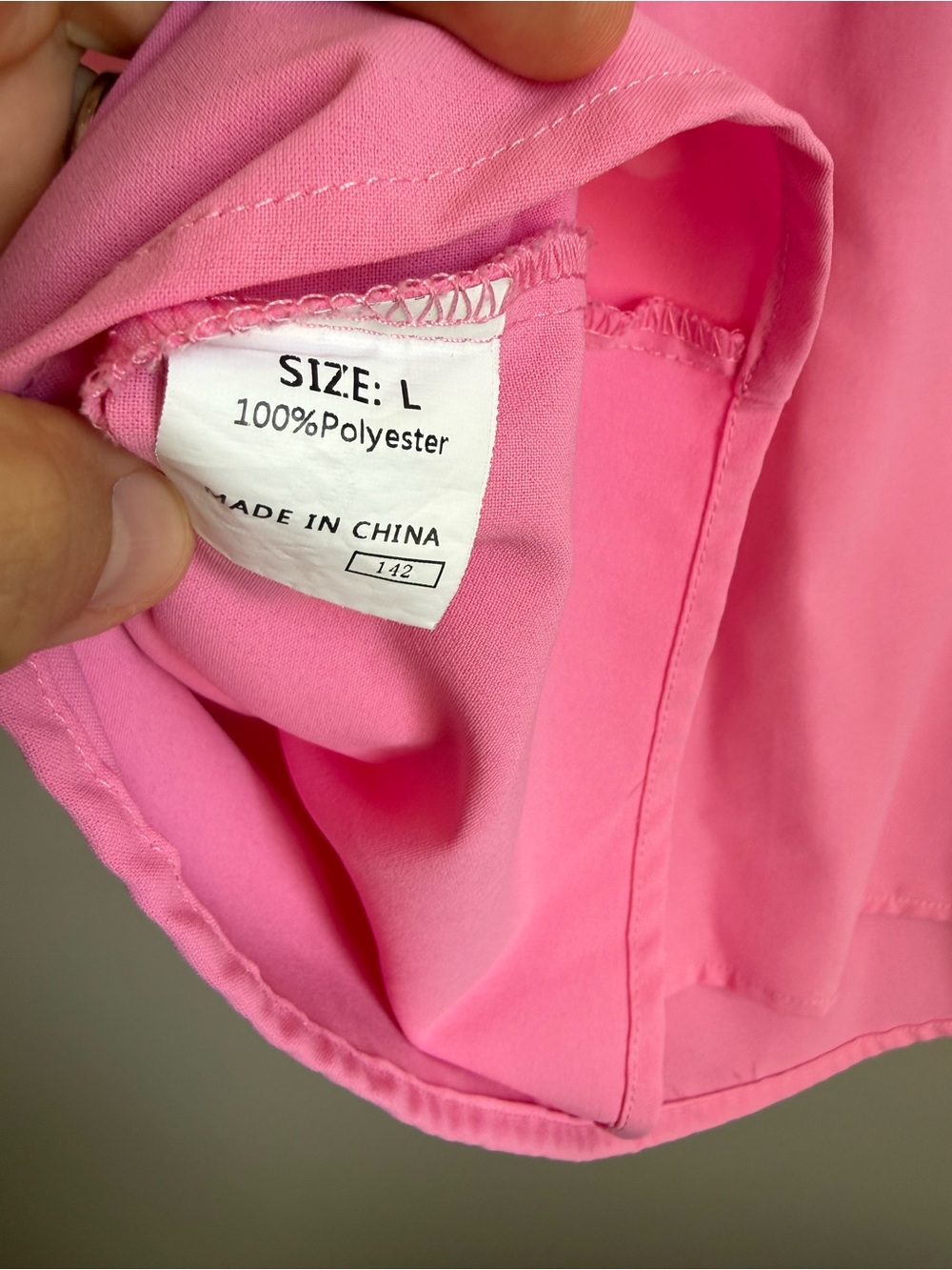 Bright Pink Ruffle Sleeve V-Neck shirt - Picture 3 of 3